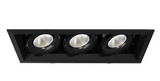 Eurofase Lighting TE163LED-30-2-01 14-in 60W Recessed Downlight, 3-Light, Flood, 120V, 3870 lm, 3000K, Black