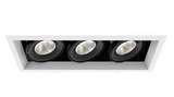 Eurofase Lighting TE163LED-30-2-02 14-in 60W Recessed Downlight, 3-Light, Flood, 120V, 3870 lm, 3000K, White