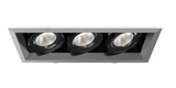 Eurofase Lighting TE163LED-35-2-0N 45W Recessed Light w/ Trim, 3-Light, 20°, 120V, 3500K, Platinum/Black