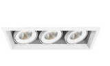 Eurofase Lighting TE163LED-40-2-22 14-in 60W Recessed Downlight, 3-Light, Flood, 120V, 3870 lm, 4000K, White