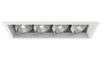 Eurofase Lighting TE164A-22 200W Recessed Light w/ Trim, Linear, 4-Light, PAR20, 120V, White/White