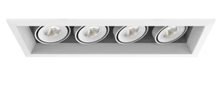 Eurofase Lighting TE164ALED-35-2-22 Recessed Downlight, 4-Light, Flood, Voltage 120V, Lumens 5156 lm, Color Temperature 3500K, Wattage 60W, White Finish