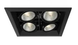 Eurofase Lighting TE164B-01 Recessed Light w/ Trim, Square, 4-Light, PAR20, Voltage 120V, Wattage 200W. Black/Black