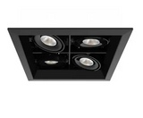 Eurofase Lighting TE164BLED-35-4-01 10-in 60W Recessed Downlight, 4-Light, Wide, 120V, 5156 lm, 3500K, Black