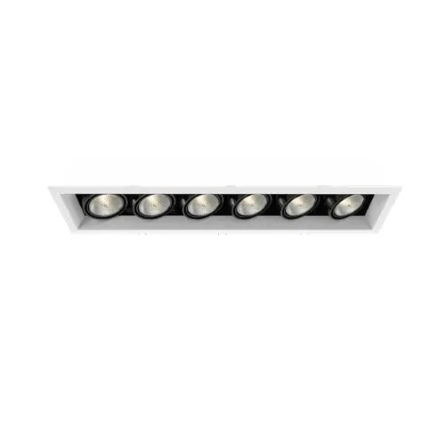 Eurofase Lighting TE166A-02 LED Recessed Light with Trims, 6-Light, PAR20, Wattage 200W, Voltage 120V, White/Black