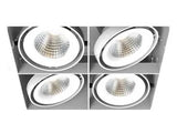 Eurofase Lighting TE224BLED-30-2-02 12-in 104W Recessed Downlight, Quad, Flood, 120V, 1000 lm, 3000K, White Finish