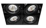 Eurofase Lighting TE224BLED-35-2-01 2-in 104W Recessed Downlight, Quad, Flood, 120V, 1000 lm, 3500K, Black Finish