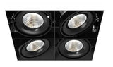 Eurofase Lighting TE224BLED-40-2-01 12-in 104W Recessed Downlight, Quad, Flood, 120V, 1000 lm, 4000K, Black Finish