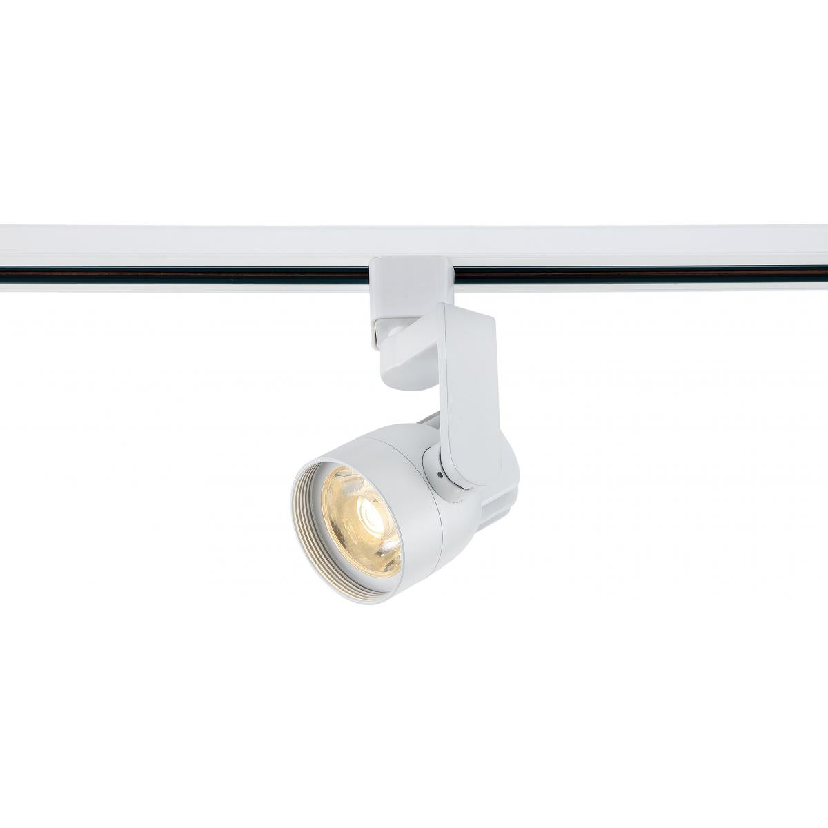 Nuvo TH423 12W LED Track Head with Angle Arm - 24° Beam, 3000K Warm White, White Finish, 120V Dimmable, cETLus Dry-Rated