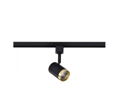 Nuvo TH637 12 Watt LED Small Cylindrical Track Head Light 3000K Matte Black and Brushed Brass Finish
