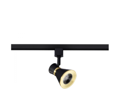 Nuvo TH643 12 Watt LED Cinch Track Head Light 3000K Matte Black and Brushed Brass Finish