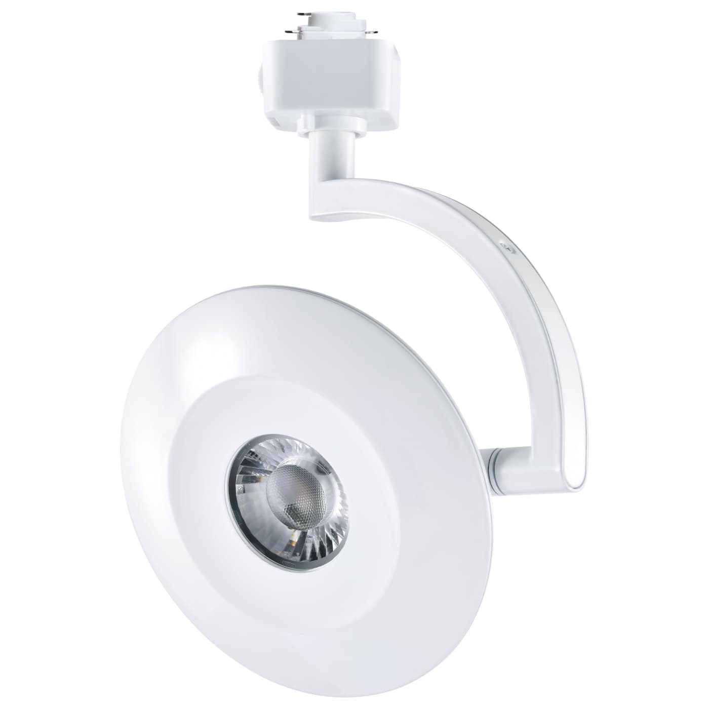 Satco TH673 LED Orb Track Head H Style Ceiling Light - Selectable CCT - Beam Angle: 36 Degree - Shape: Round - Finish: White