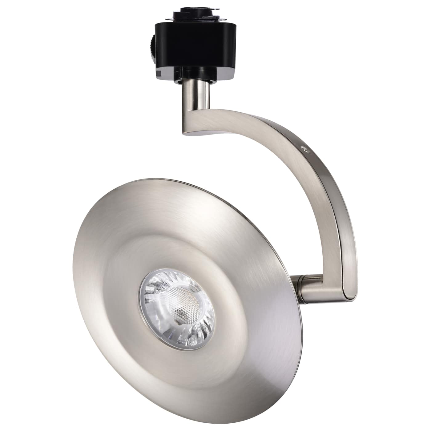 Satco TH672 LED Orb Track Head H Style Ceiling Light - Selectable CCT - Beam Angle: 24 Degree - Shape: Round - Finish: Brushed Nickel