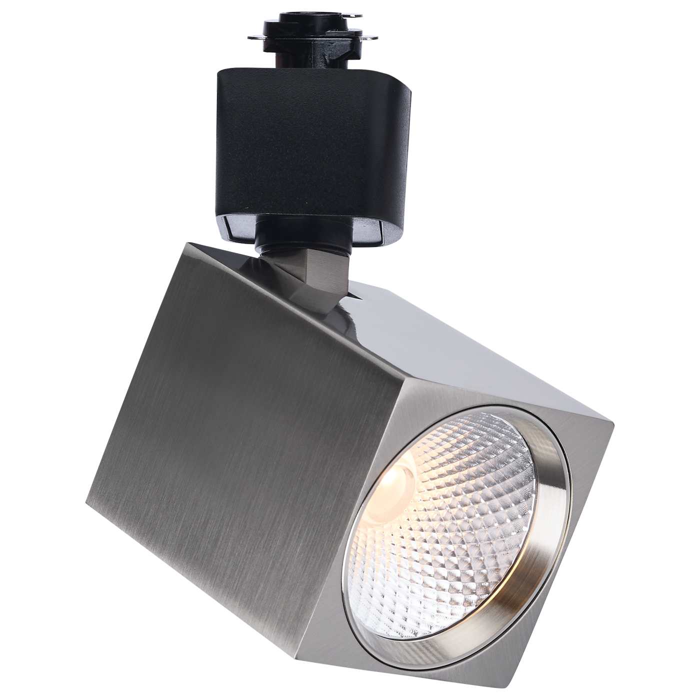 Satco TH753 LED H-Type Track Head Ceiling Light - Selectable CCT - Beam Angle: 36 Degree - Shape: Square - Finish: Brushed Nickel