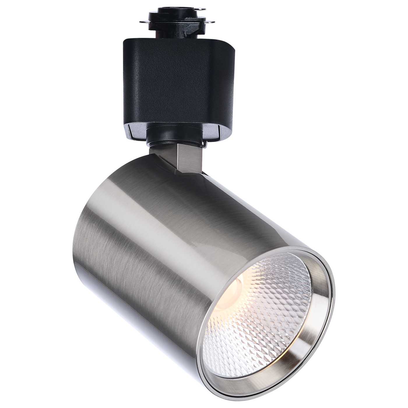 Satco TH763 LED H-Type Track Head Ceiling Light - Selectable CCT - Beam Angle: 36 Degree - Shape: Round - Finish: Brushed Nickel