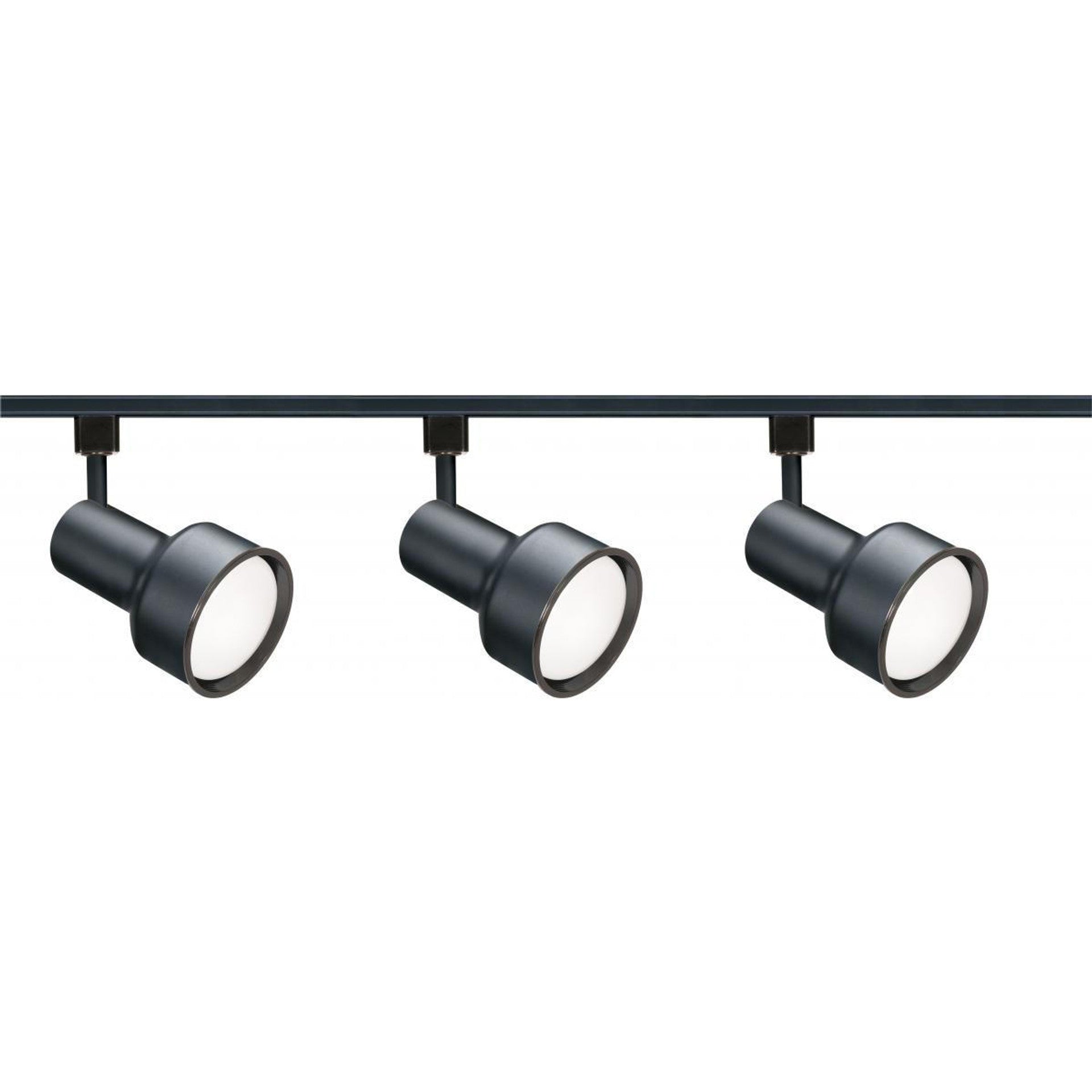 Nuvo TK321 4 Foot 3-Light Track Light Kit, R30, Step Cylinder, Black