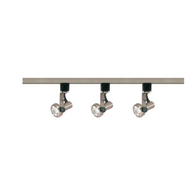 Nuvo TK353 3 Light - MR16 - Gimbal Ring Track Kit Light - 4 foot Track - Line Voltage - Brushed Nickel Finish