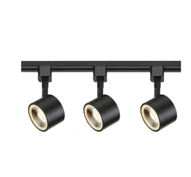 Nuvo TK404 LED Track Lighting Kit Light- 12 Watt LED - 3000K - 4 foot Track - 36 degree - Round shape - Black finish