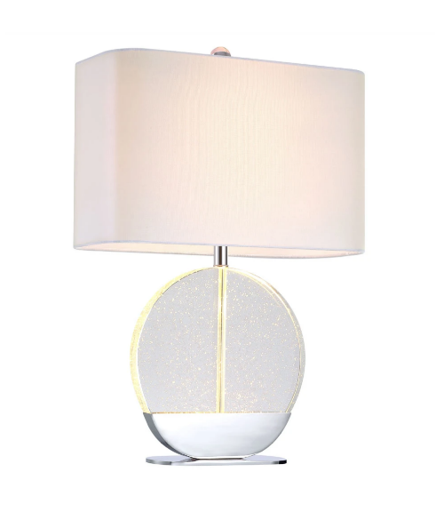 SDQ Lighting TL10403CH Table Lamp Contemporary Polished Nickel LED Side Table Lamp
