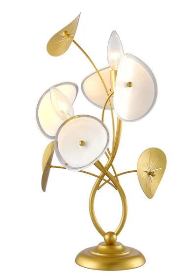SDQ Lighting TL10602GD Lyria Contemporary Painted Gold Table Top Lamp