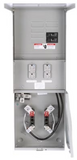 Siemens TL77RB Temporary Power Outlet Panel with Two 20-Amp Duplex Receptacles, Bottom Feed, Ringless Meter Socket