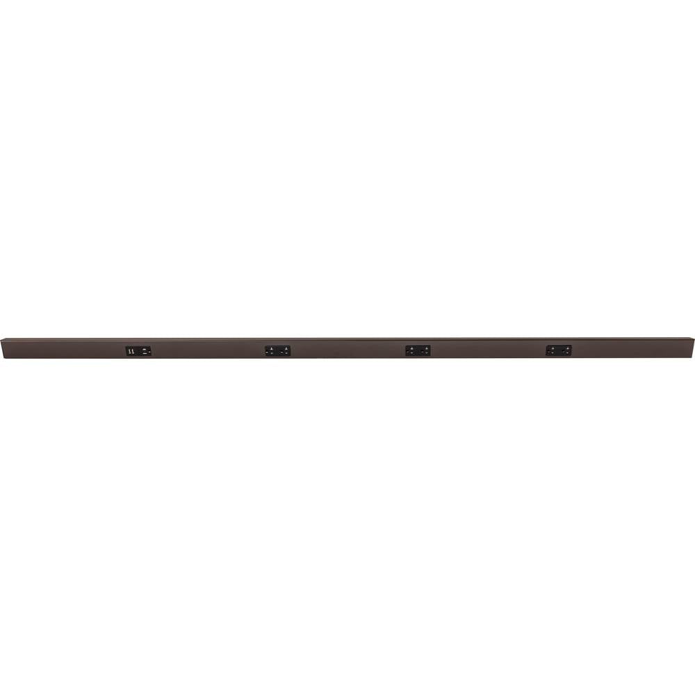 Task Lighting TRU72-4BD-P-BZ 72'' TR USB Series Angle Power Strip with USB, Bronze Finish, Black Receptacles