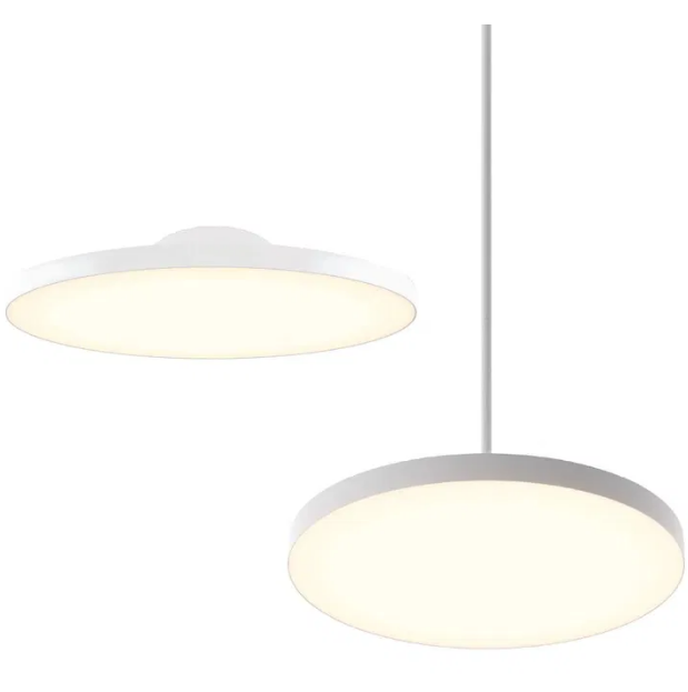 Dals Lighting TLPF21-CC-UNV-WH 21 Inch 2-in-1 LED Pendant and Flush Mount Light 120-347V, 5CCT
