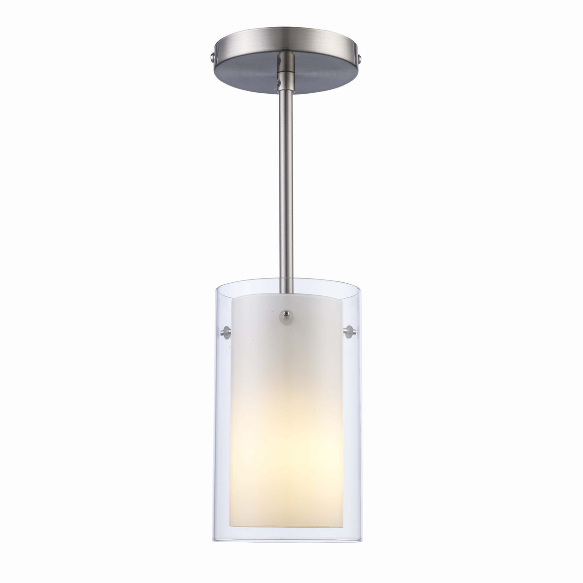 Trans Globe Lighting TPND-1100 BN Modesto Too 1 Light Brushed Nickel Pendant Ceiling Light