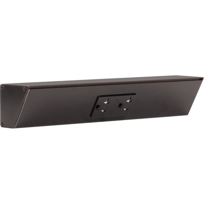 Task Lighting TR12-1BD-P-BK 12" Angled Power Strip - 1 Black Duplex Receptacle - Black Finish