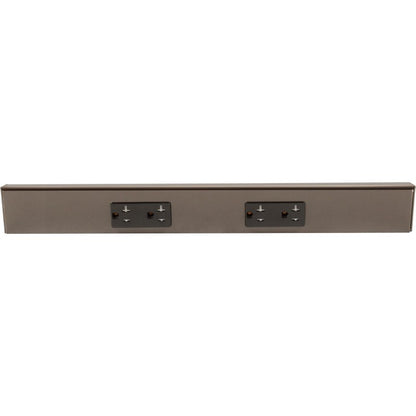 Task Lighting TR18-2BD-P-BZ 18" Angled Power Strip - 2 Black Duplex Receptacles - Bronze Finish