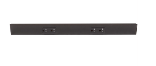 Task Lighting TR24-2BD-P-BK 24" Angled Power Strip, 2 Black Duplex Receptacles, Black Finish