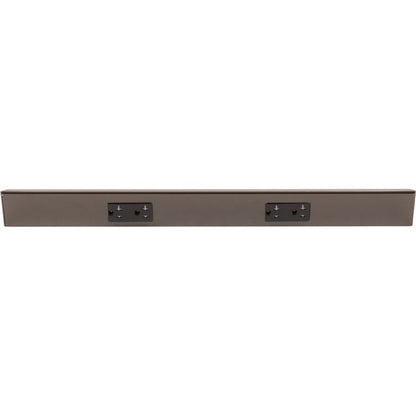 Task Lighting TR24-2BD-P-BZ 24" Angled Power Strip, 2 Black Duplex Receptacles, Bronze Finish