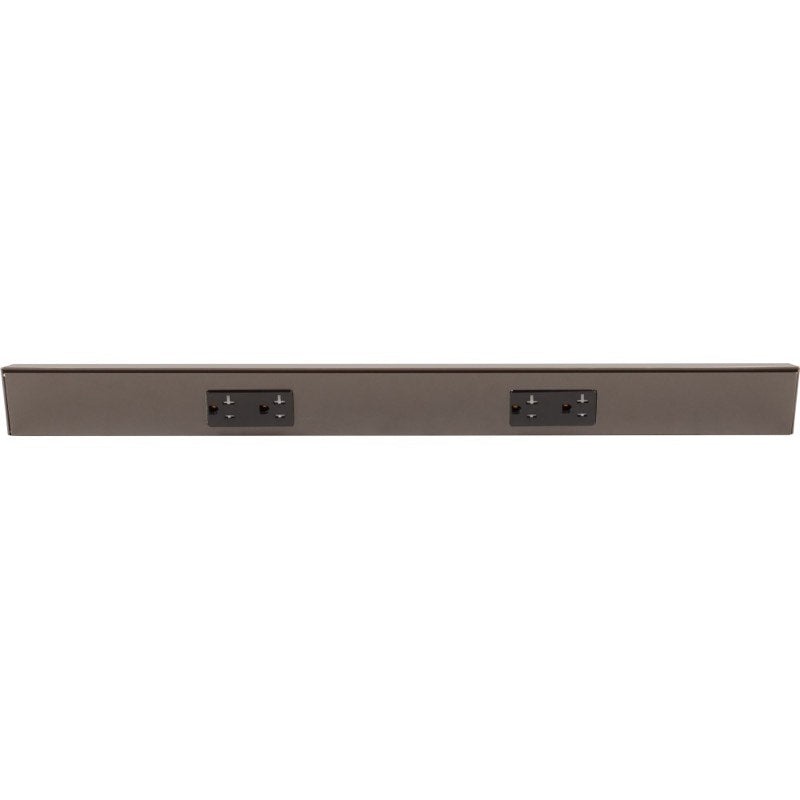 Task Lighting TR24-2BD-P-BZ 24" Angled Power Strip, 2 Black Duplex Receptacles, Bronze Finish