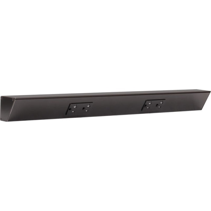 Task Lighting TR24-2BDBK-6PK 24" Angled Power Strip - 2 Black Duplex Receptacles - Black Finish - (Pack of 6)
