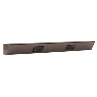 Task Lighting TR24-2BDBZ-6PK 24" Angled Power Strip - 2 Black Duplex Receptacles - Bronze Finish -(Pack of 6)