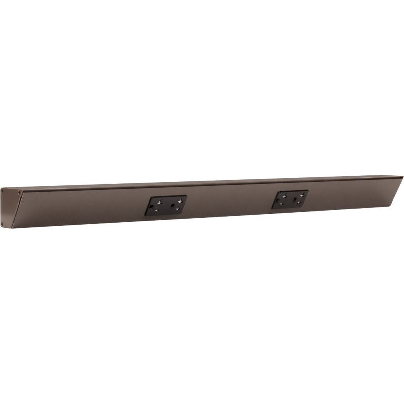 Task Lighting TR30-2BD-P-BZ 30" Angled Power Strip, 2 Black Duplex Receptacles, Bronze Finish