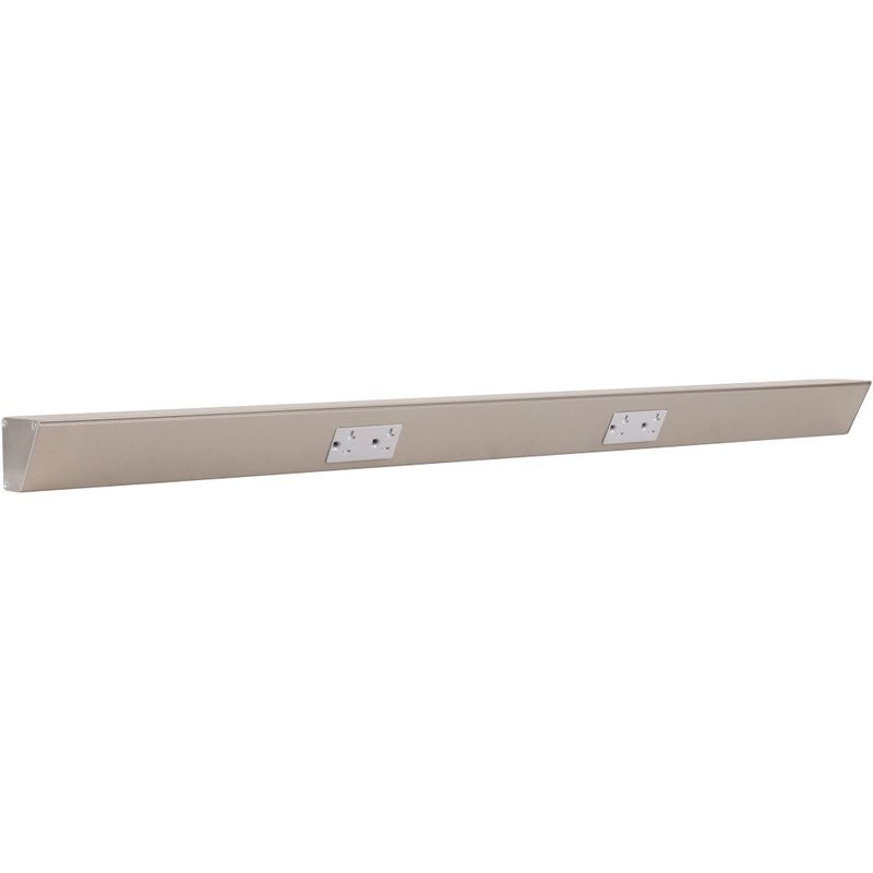 Task Lighting TR36-2GD-P-SN 36" Angled Power Strip, 2 Gray Duplex Receptacle, Satin Nickel Finish
