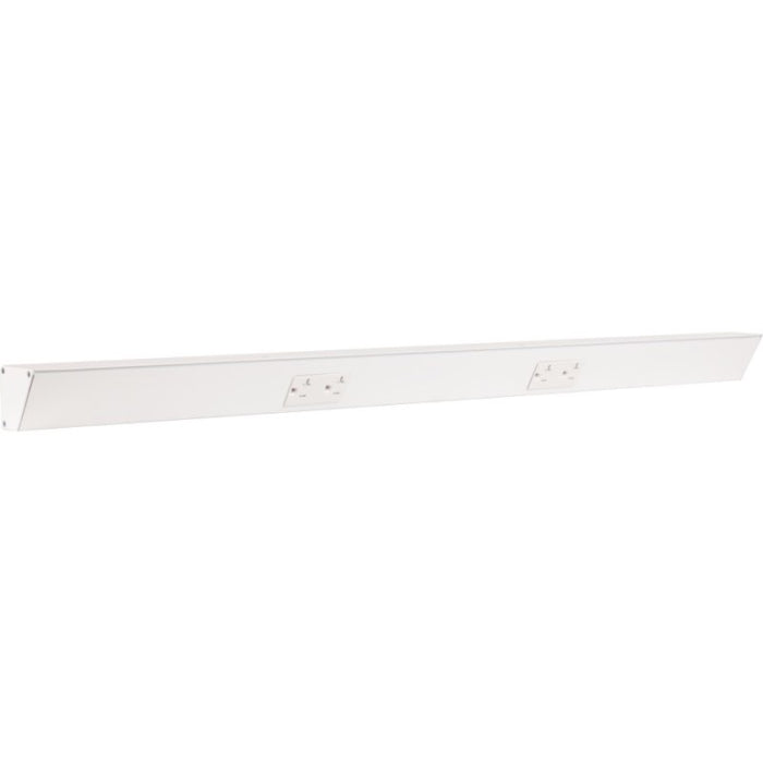 Task Lighting TR36-2WD-P-WT 36" Angled Power Strip, 2 White Duplex Receptacle, White Finish