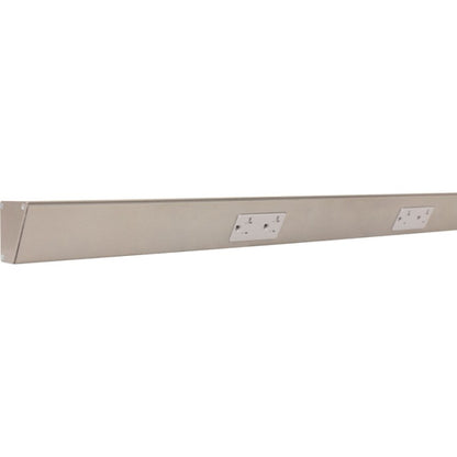 Task Lighting TR42-3GD-P-SN 42" Angled Power Strip - 3 Gray Duplex Receptacles - Satin Nickel