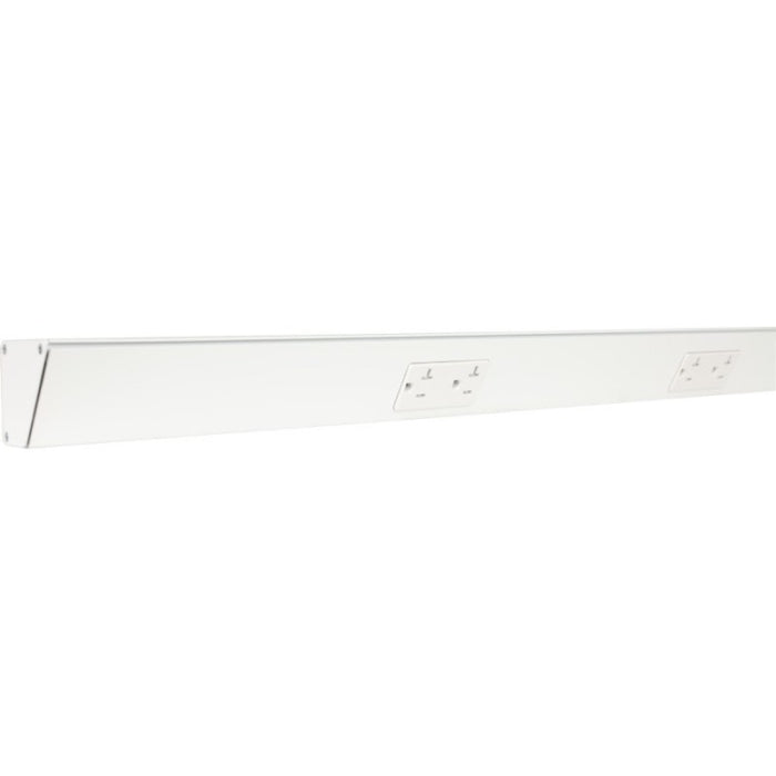 Task Lighting TR42-3WD-P-WT 42" Angled Power Strip - 3 White Duplex Receptacles - White