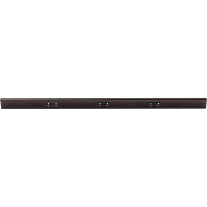 Task Lighting TR48-3BDBK-6PK 48" Angled Power Strip - 3 Black Duplex Receptacles - Black Finish, Pack of 6