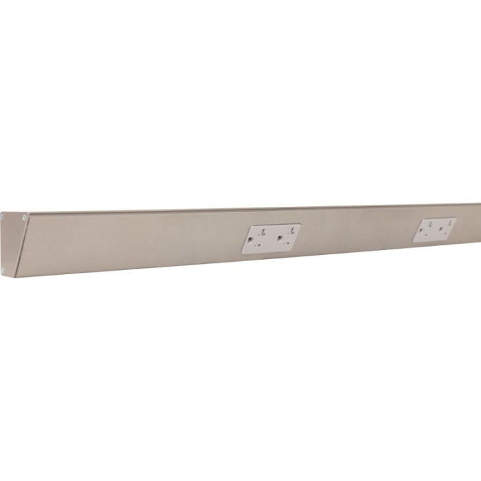 Task Lighting TR60-4GD-P-SN 60" Angled Power Strip - 4 Gray Duplex Receptacles - Satin Nickel