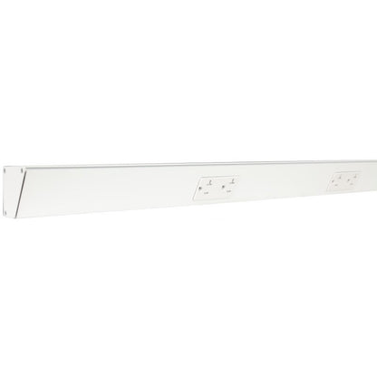 Task Lighting TR72-4WD-P-WT 72" Angled Power Strip - 4 White Duplex Receptacles - White Finish