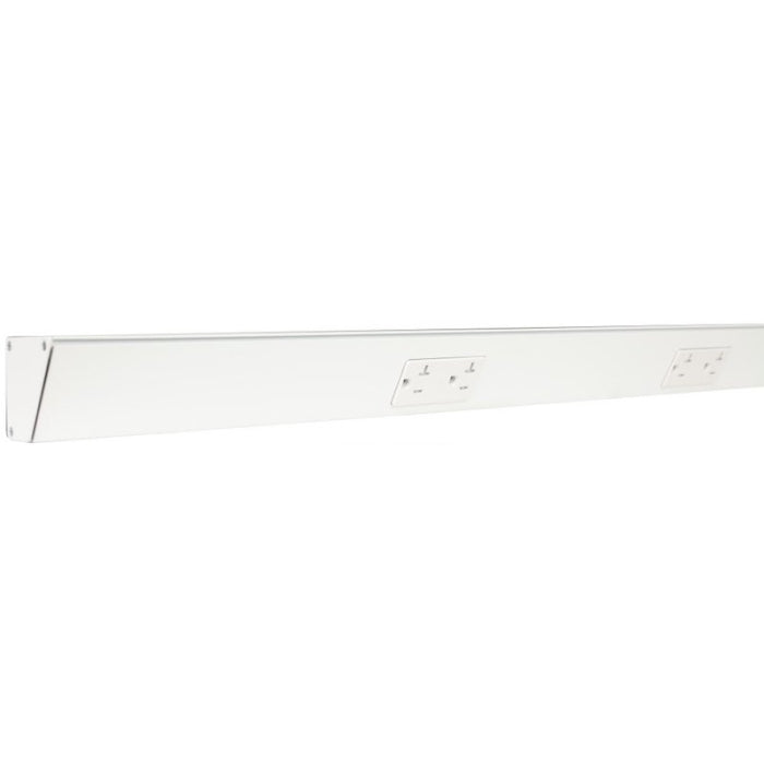 Task Lighting TR60-4WDWT-6PK 60" Angled Power Strip - 4 White  Duplex Receptacles - White  Finish ( Pack of 6)