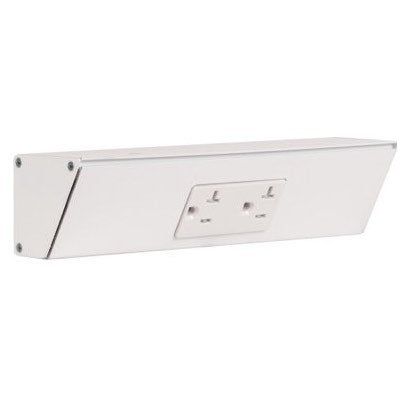 Task Lighting TR9-1WD-P-WT 9" Angled Power Strip - 1 White Duplex Receptacle - White Finish