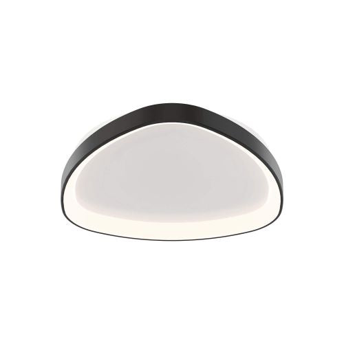 DALS Lighting TRFM22-CC-BK Pyra 22" Triangle LED Flush Mount, Multi-Color Temperature, 1420 Lumens, Voltage 120V, Wattage 40W, Black Finish