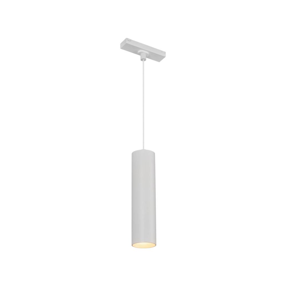 Kuzco Lighting TRP71602-WH-4K Remuda 2 inch LED Track Pendant in White with Clear Acrylic Lens, Color Temperature 4000K, Wattage 8W