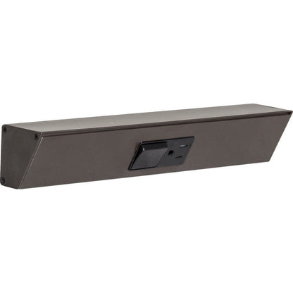 Task Lighting TRS12-1B-BZ 12" Angled Power Strip, 1 Black Single Receptacle / Switch, Bronze Finish