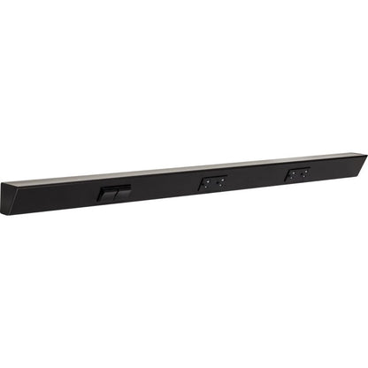 Task Lighting TRS36-3B-BK-LS 36" Angled Power Strip with Black Duplex Receptacles / Left Side Switches, Black Finish