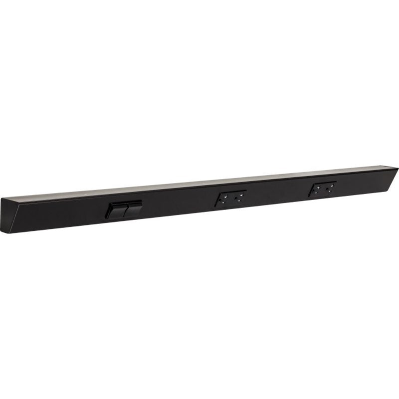 Task Lighting TRS36-3B-BK-LS 36" Angled Power Strip with Black Duplex Receptacles / Left Side Switches, Black Finish